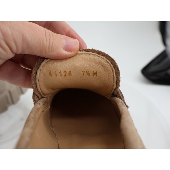 La Canadienne Devin Suede Shearling Penny Loafers Brown Suede Size 7.5 Chunky - Picture 12 of 14